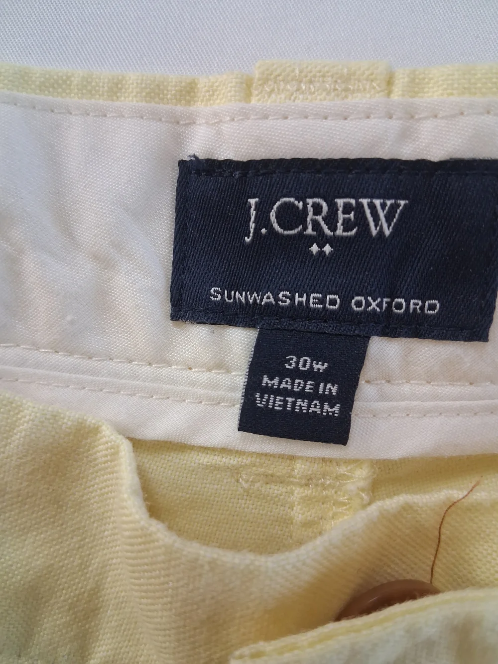 J. Crew Women's Pale Yellow Chino Bermuda Shorts